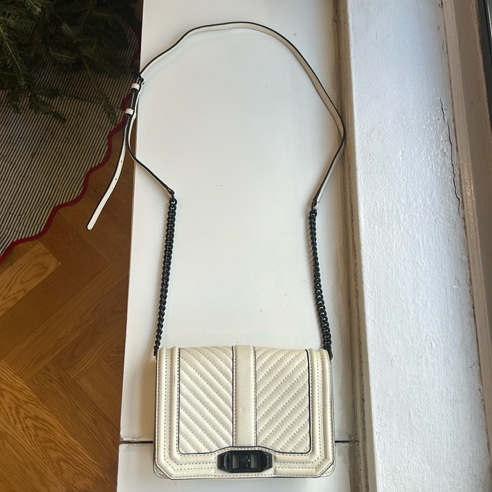 Rebecca Minkoff crossbody white leather bag